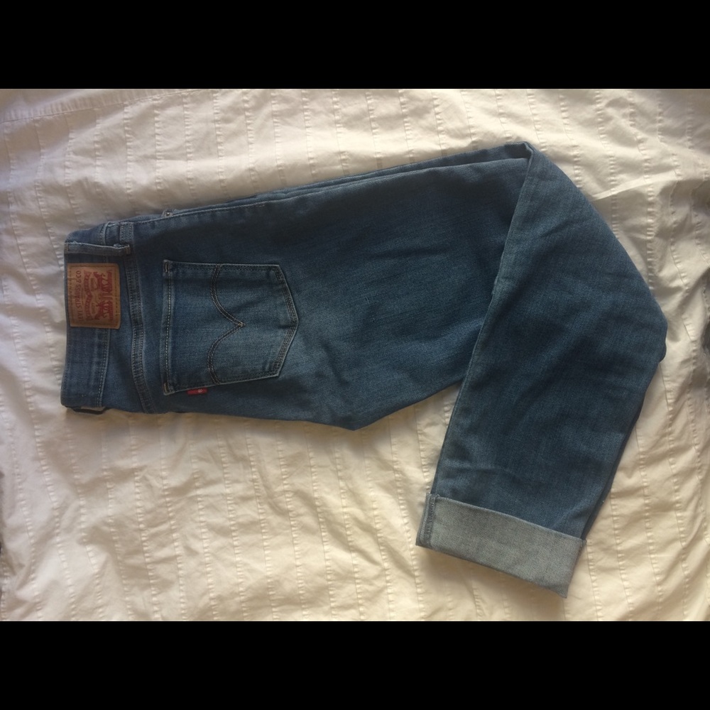 Levis blue jeans.